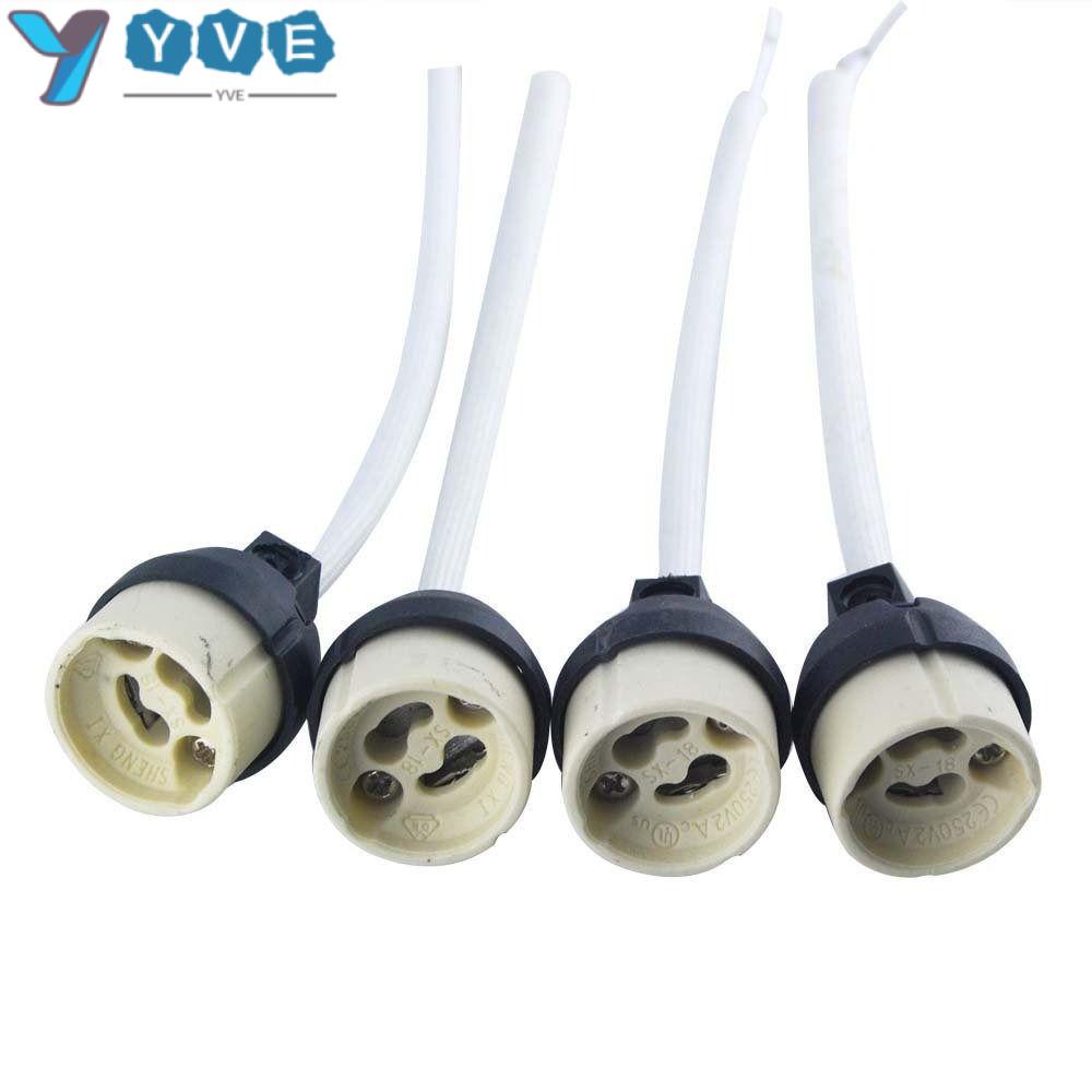 YVE Chuôi Bóng Đèn GU10 Bằng Sứ Chịu Nhiệt Độ Cao Tiện Dụng Cho Bóng Đèn LED