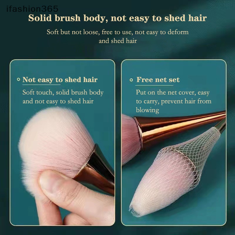 [ifashion365] Cọ Trang Điểm Phủi Bụi Làm Sạch Móng Tay Thiết Kế Thắt Lưng Mỏng Mềm Mại Không Ăn Phấn