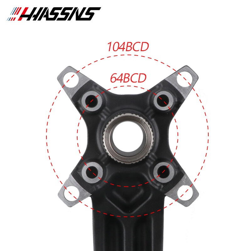 Trục Quay Bằng Hợp Kim Nhôm HASSNS GXP 170 / 175mm 104BCD 30T 32T 34T 36T 38T
