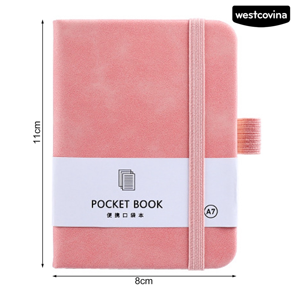[WSTN]✎Sổ Tay Ghi Chú Thiết Kế Nhỏ Gọn Với Dây Đeo Co Giãn Tiện Dụng