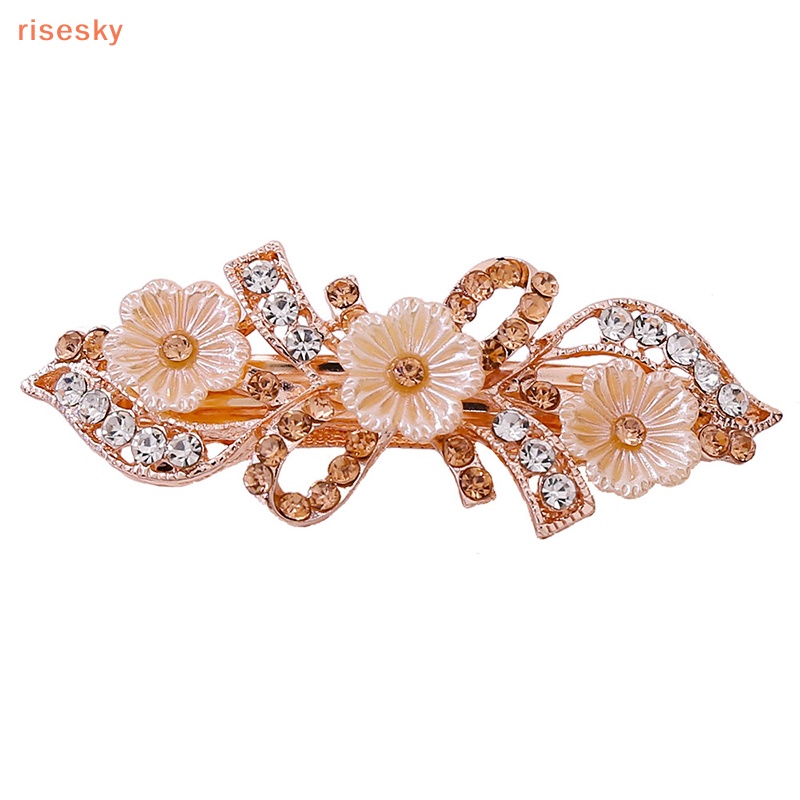 Kẹp Tóc Đính Đá Hình Bông Hoa Thiết Kế Nhỏ Nhắn Xinh Xắn