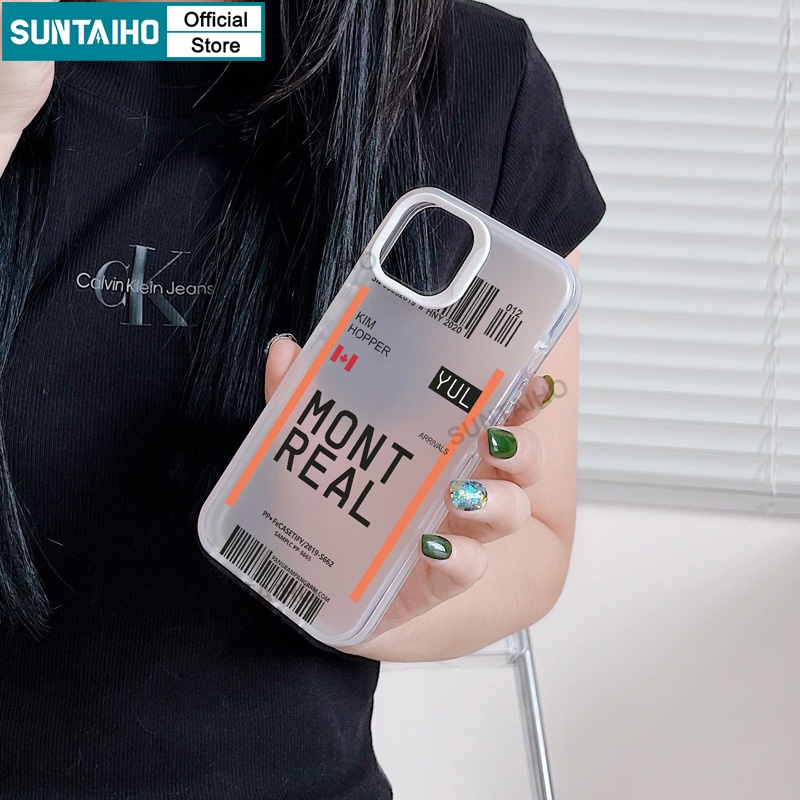 Suntaiho Ốp lưng ốp iphone Ốp Điện Thoại Silicon Mềm Chống Trượt Hình Vé Máy Bay Cho IPhone 14 Pro Max 11 Pro Max 12 12pro Max 13 Promax 7 8 Plus X Xs Xsmax