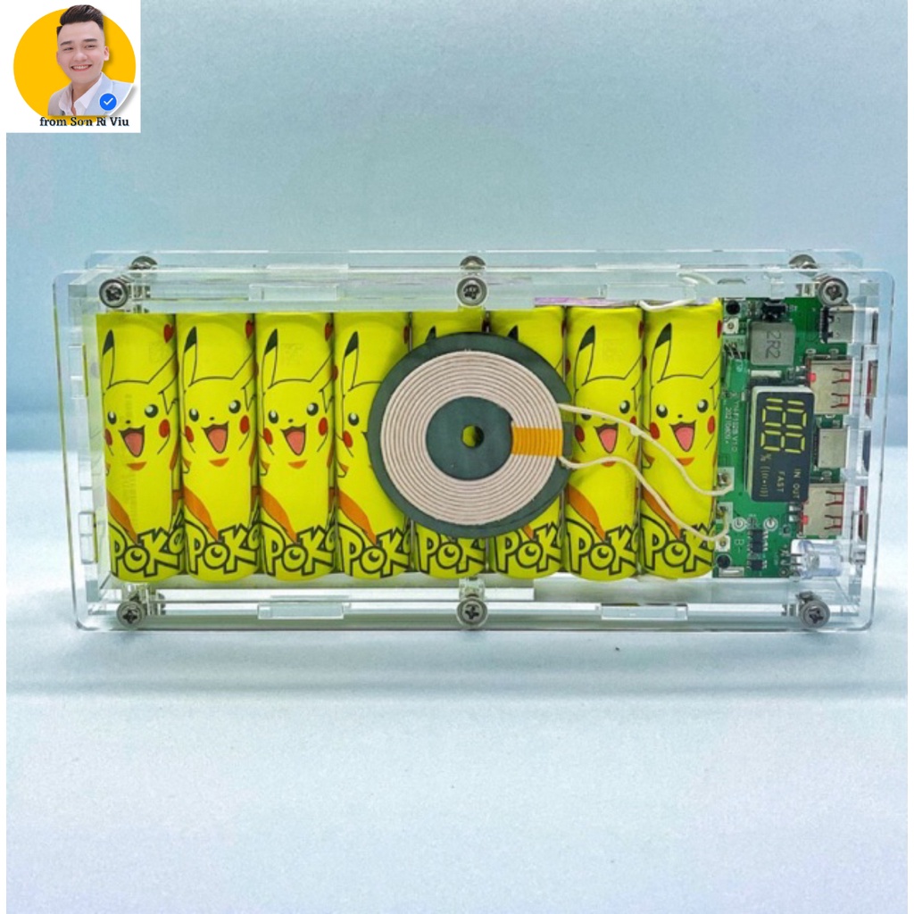 Sạc Không Dây 20000 mAh Mica,8 PIN 18650,Sạc Nhanh 30W QC 3.0-Lỗi 1 Đổi 1 Trong 14 Ngày