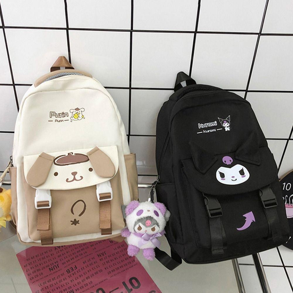 LOMBARD Ba Lô Đi Học Sức Chứa Lớn Họa Tiết Hoạt Hình Cinnamoroll Melody Dễ Điều Chỉnh