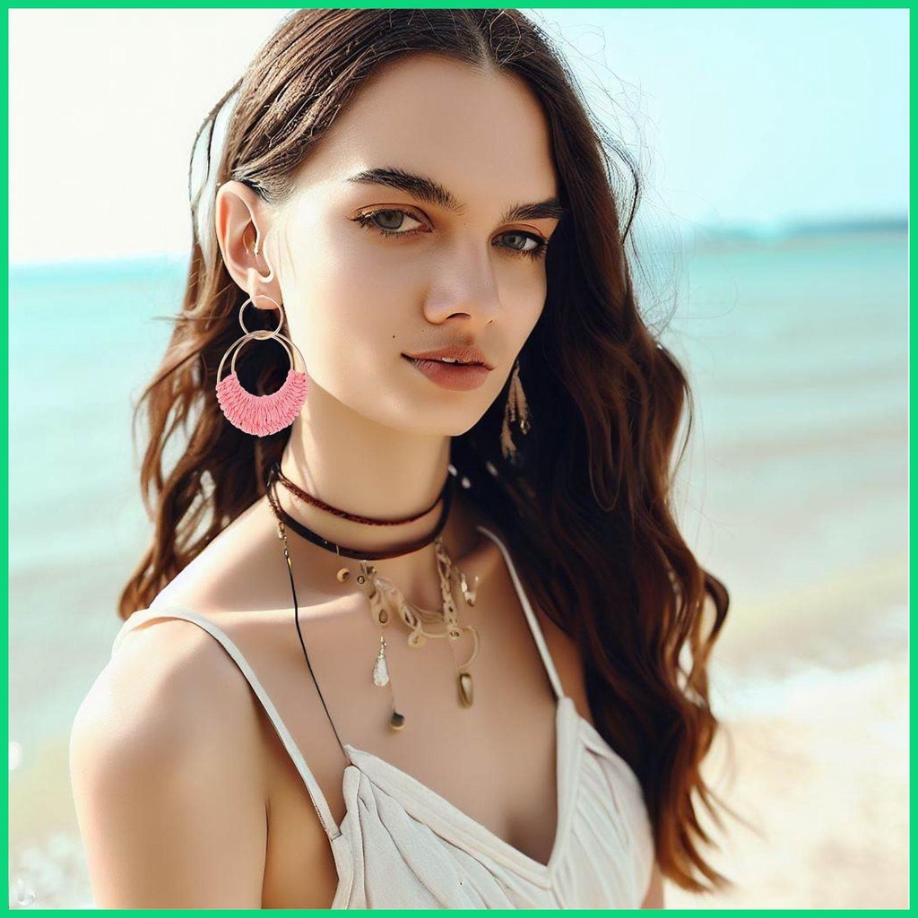 Đôi Khuyên Tai Dáng Dài Phong Cách Boho Thời Trang Mùa Hè Cho Nữ