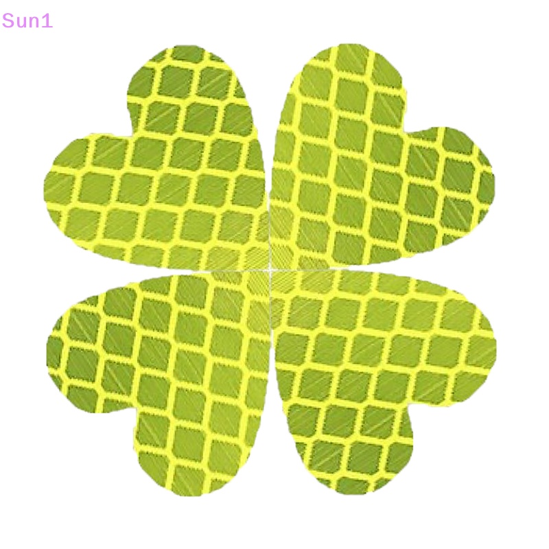 Bộ 6 Miếng Dán Phản Quang Cảnh Báo An Toàn Hình Trái Tim Cho Xe Hơi