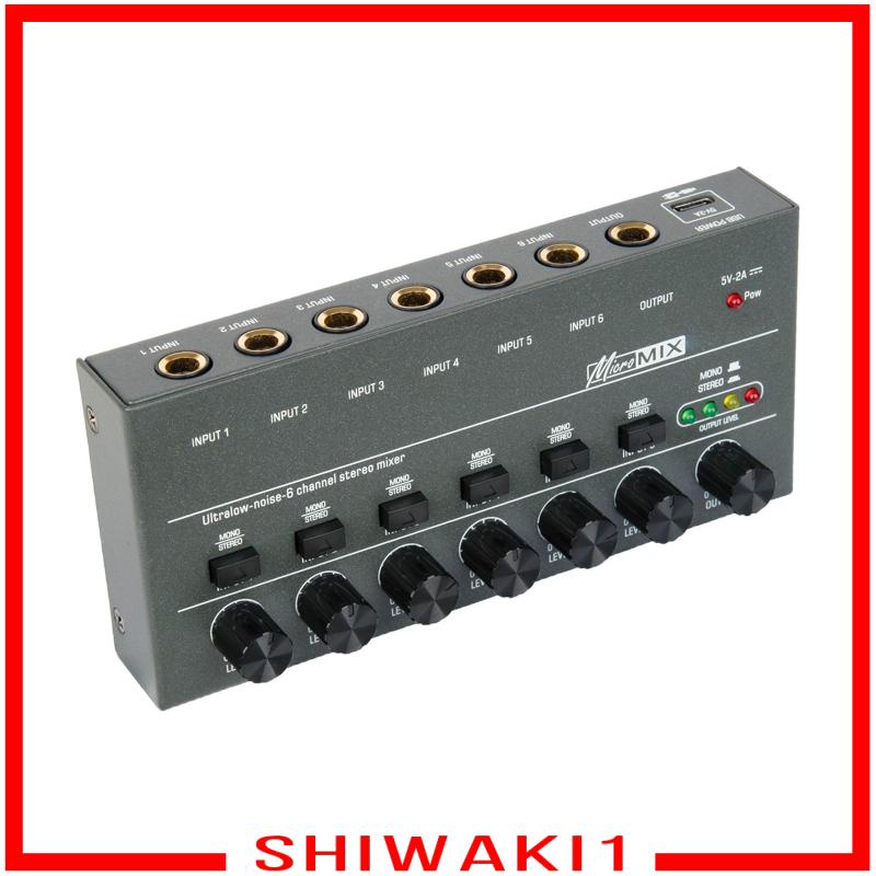 Bộ Thiết Bị Trộn Âm Thanh 6 Đầu Vào Mini Chuyên Dụng Cho Máy Trộn CD / Guitar Bass