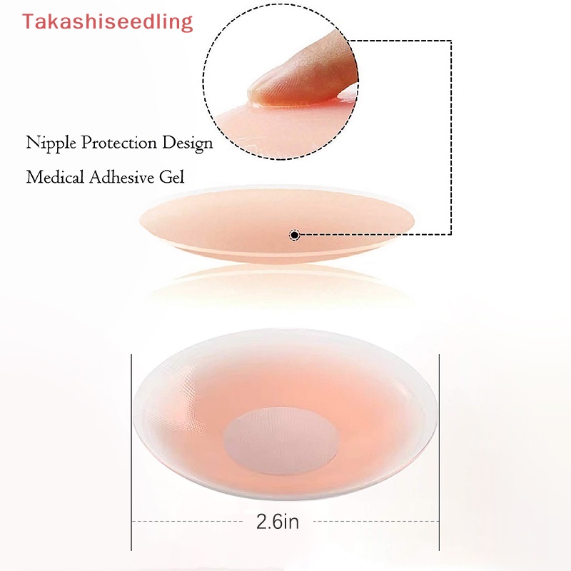 1 Cặp Miếng Dán Ngực Silicone Vô Hình Tái Sử Dụng Được Cho Nữ