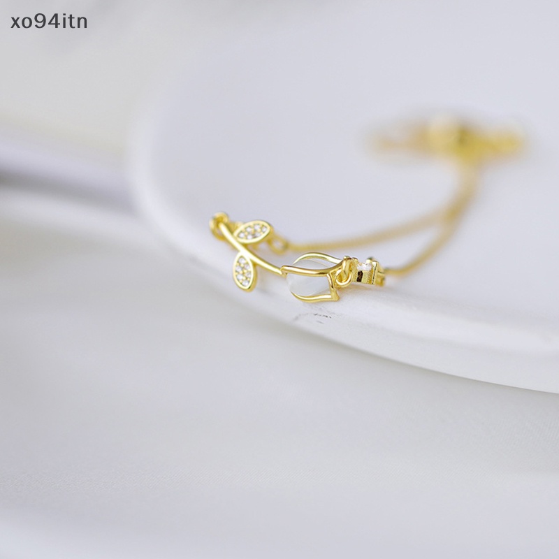 Vòng Tay Chuỗi Hạt Màu Vàng Hình Hoa Tulip Đính Đá Opal Đơn Giản Thời Trang Cho Bạn Gái