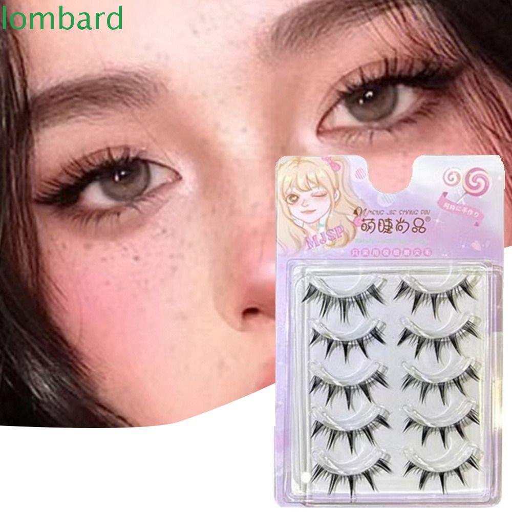 LOMBARD Bộ 5 Cặp Lông Mi Giả Mềm Tự Nhiên Hóa Trang Thần Tiên Mắt To