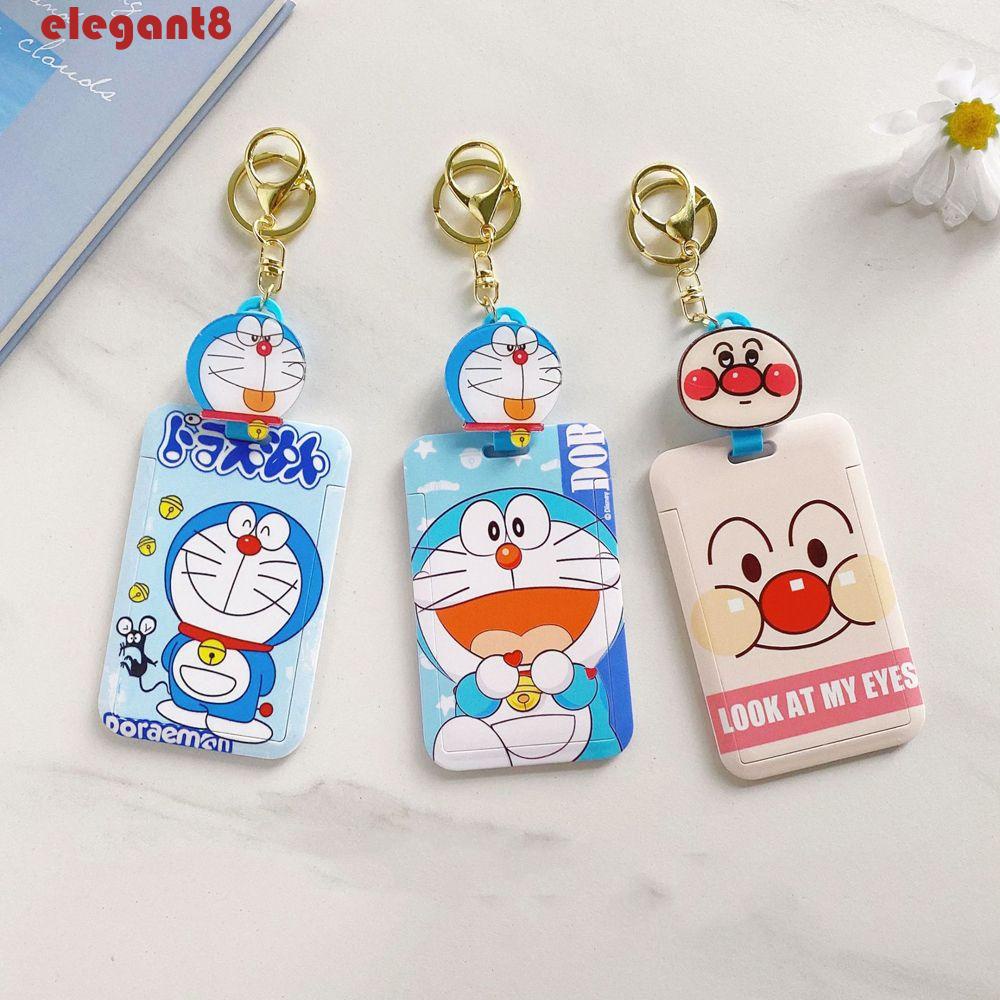 ELEGANT Ví Đựng Thẻ ID / Thẻ Ngân Hàng / Móc Khóa Họa Tiết Hoạt Hình Doraemon Maruko Kiểu Nhật Bản