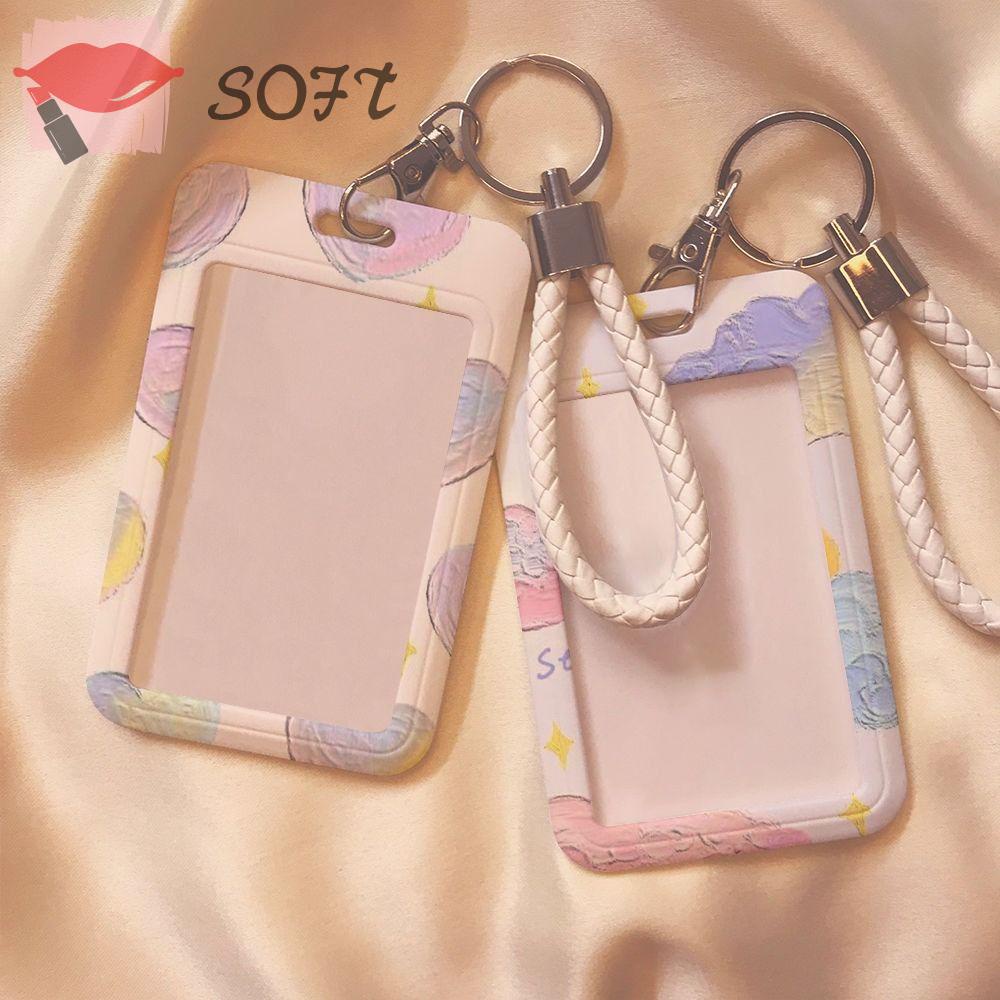 SOFTNESS Ví Nhựa Đựng Thẻ Tín Dụng / Xe Buýt Dễ Thương Cho Bé