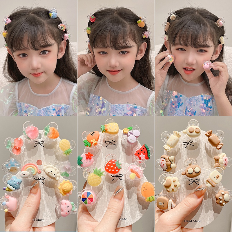 Set 18 Kẹp Tóc Nhỏ Dễ Thương Phong Cách Hàn Quốc Cho Bé Gái