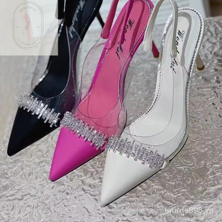 Sandal Cao Gót 6-8cm Chất Liệu Cao Su PU Cao Cấp Thời Trang