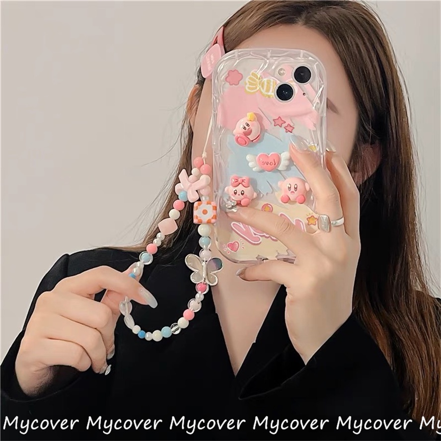 Ốp Điện Thoại Silicon Mềm Chống Sốc Hình Búp Bê Kirby 3D Cho iPhone 11 12 13 14 Pro Max X Xr Xs 8 7 6 Plus SE 2020