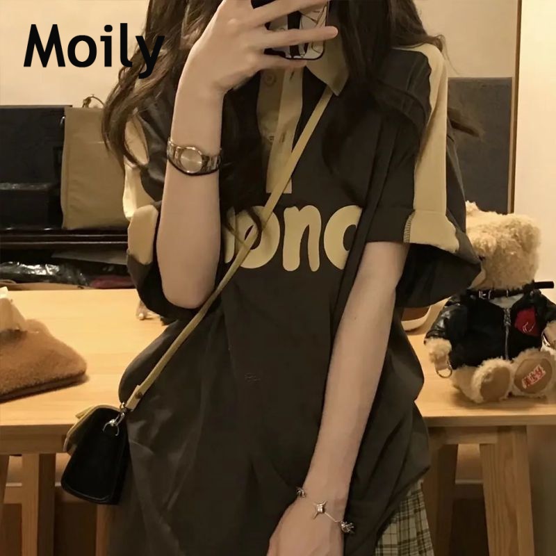 Moily thun áo áo polo  nữ Thời trang hàn quốc A23K03B