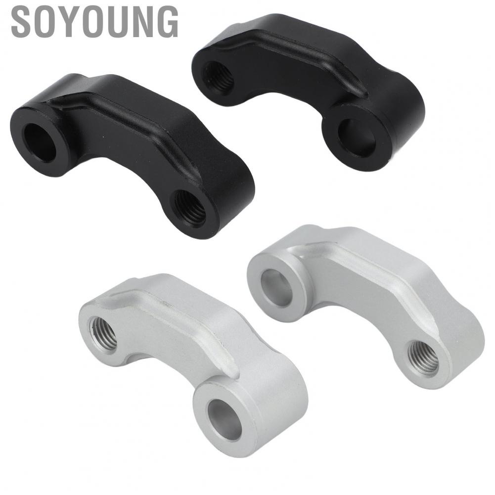 Soyoung Wing Mirror Extension Mount  Durable Easy Installation 2 Pcs Stylish Rearview Extend Adapter for Motorcycle
