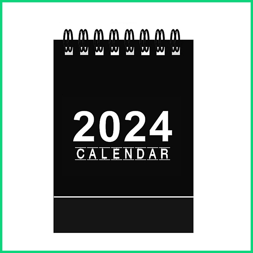 Lịch Để Bàn 2024 Mini Xoay 360 Độ Kèm Giấy Ghi Chú Tiện Dụng Cho jiwvn