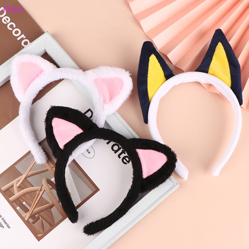 {Ffsd} Băng Đô Tai Mèo Bông Mềm Mại Sáng Tạo Hóa Trang Động Vật Hoạt Hình * Bán Chạy