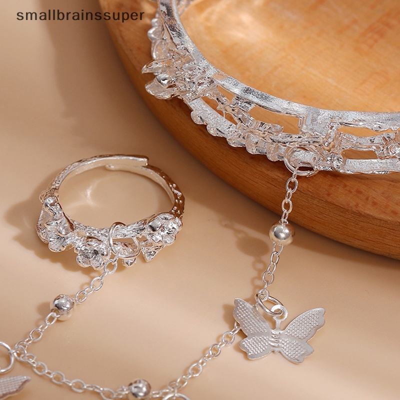 Smallbrainssuper Phụ Kiện Trang Sức Nhẫn Mặt Dây Chuyền Nhẫn Hình Bướm Có Chuông Hua Cheng Xie Lian Có Thể Điều Chỉnh SBS