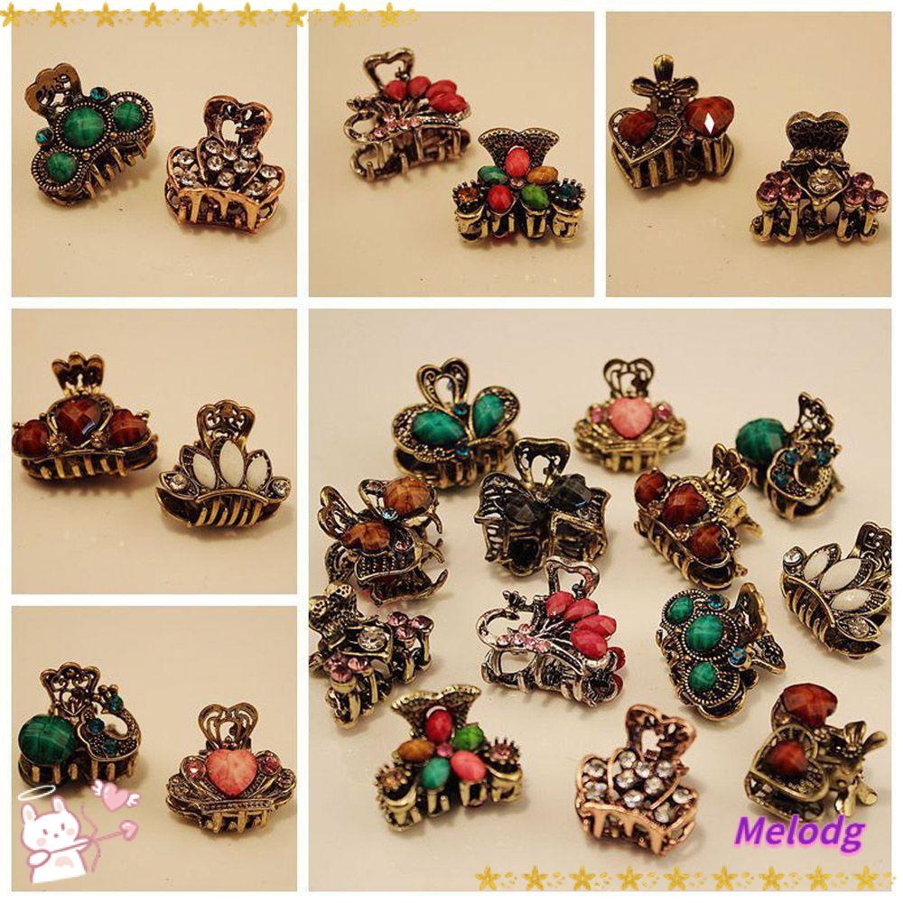 MELODG Kẹp Tóc Móng Vuốt Mini Màu Sắc Ngẫu Nhiên