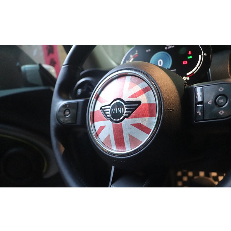 MINI COOPER steering wheel sticker COUNTRYMAN CABRIO Paceman JCW CLUBMAN F54 F55 F56 F57 F60 handlebar center standard painted three-dimensional sticker