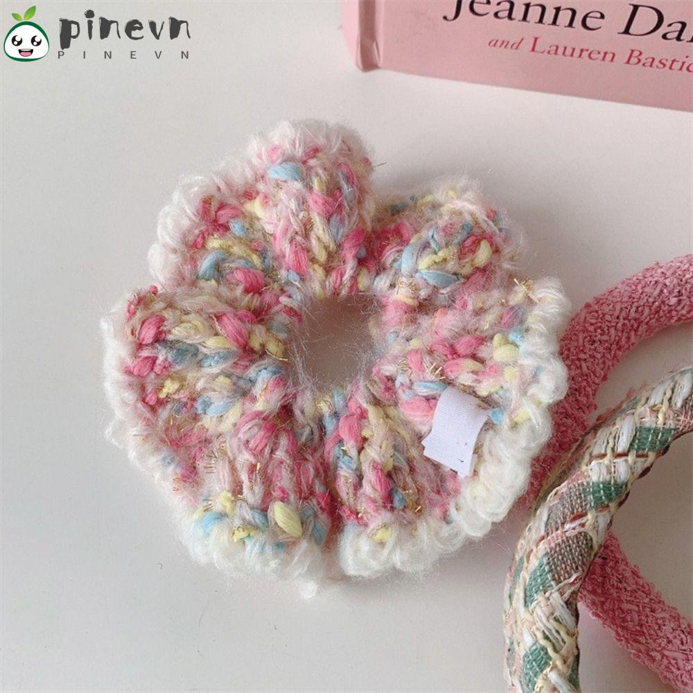 PINEVN Dây Cột Tóc Màu Macaron Cỡ Lớn Thời Trang Cho Nữ