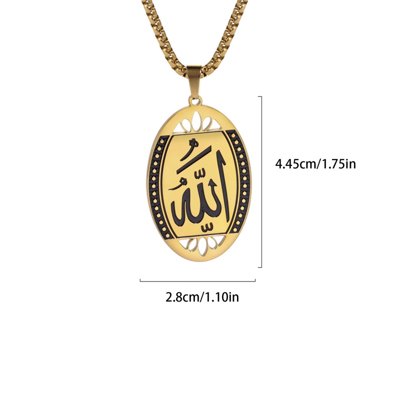 Ygt Vòng cổ Bằng Thép Không Gỉ Màu Vàng Đồng Phong Cách Hồi Giáo Ả Rập