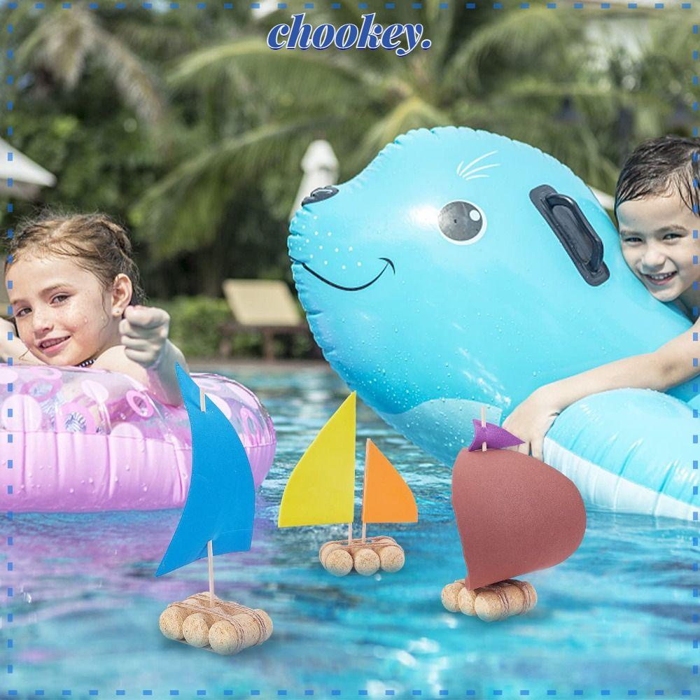 CHOOKEY Bộ Đồ Chơi Thuyền Buồm Bằng Gỗ Chất Lượng Cao Dành Cho Bé