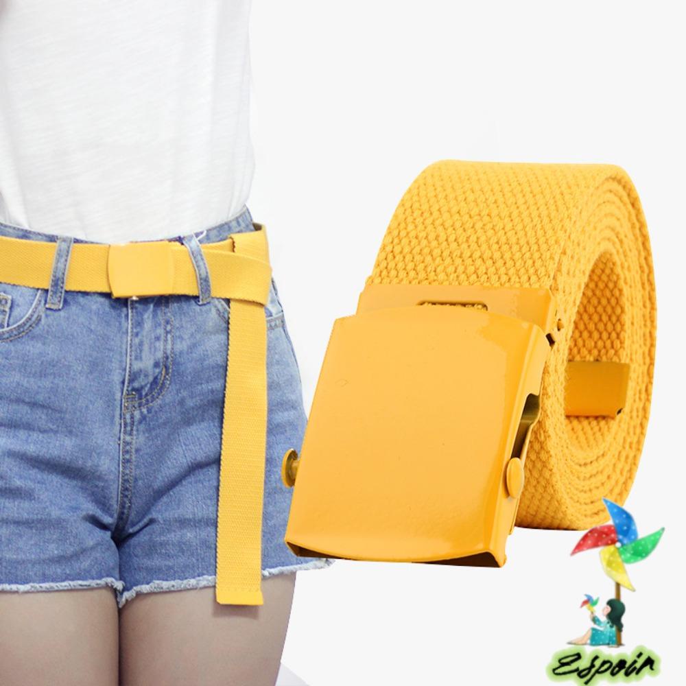 ESPO Thắt Lưng Vải Canvas Màu Sắc Đơn Giản Co Giãn Tốt Dễ Phối Đồ Thời Trang Cho Nữ