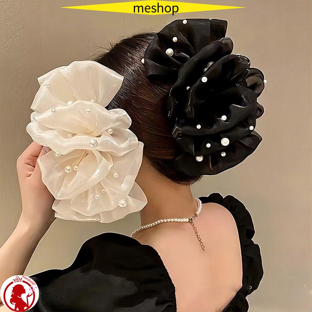 ME Kẹp Tóc Càng Cua Đính Nơ Hai Mặt Cỡ Lớn Thời Trang Cho Nữ