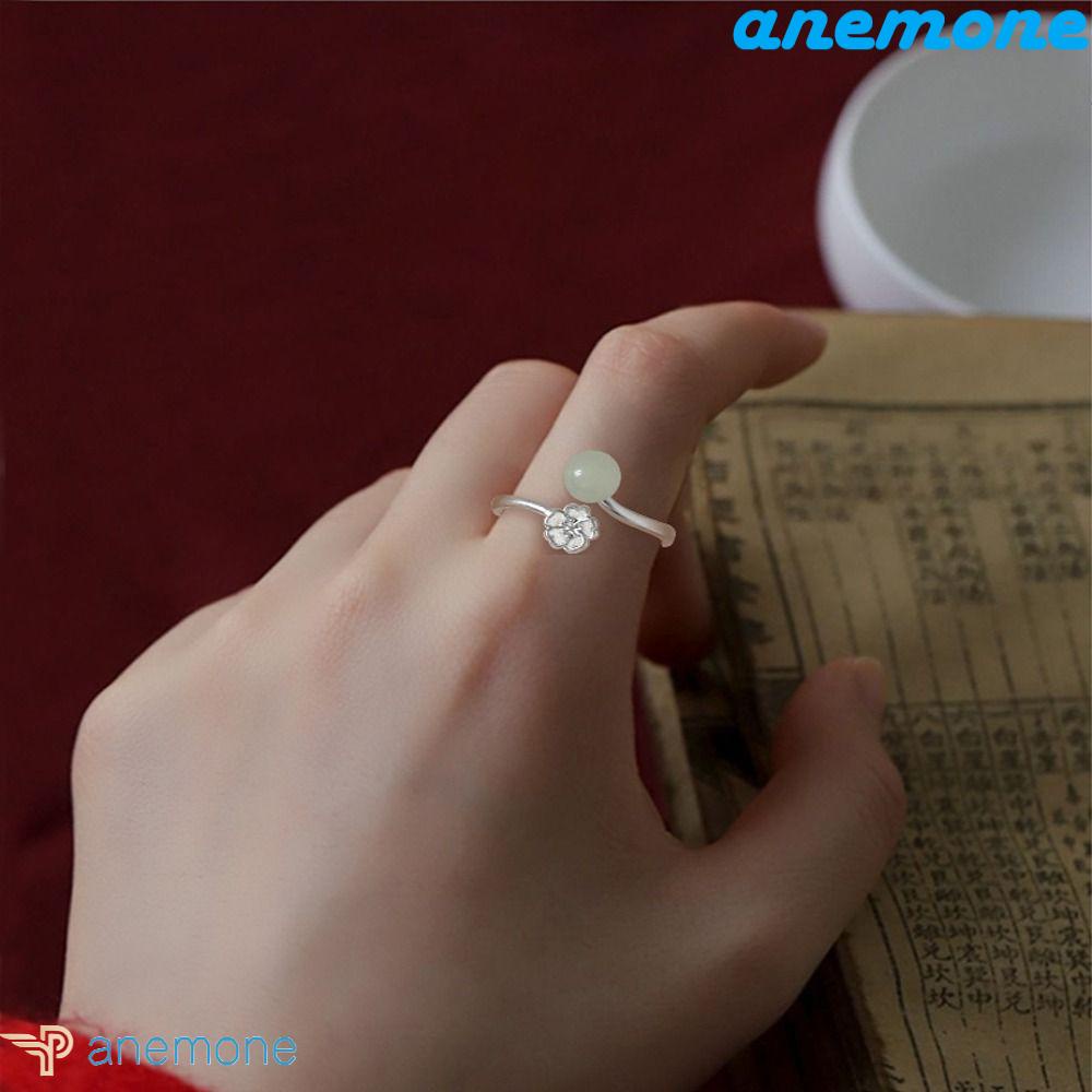 ANEMONE Nhẫn Đồng Dạng Hở Thiết Kế Tinh Tế Phong Cách Vintage Cho Nữ