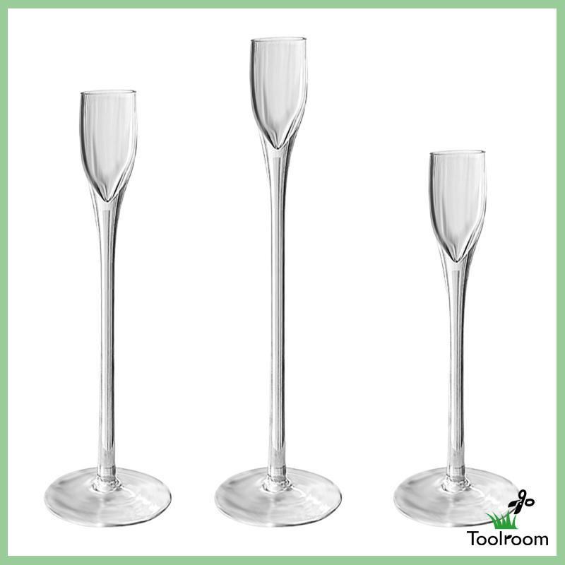 Bộ 3 Cây Nến Thủy Tinh Dùng Trang Trí Nhà Cửa Dịp Năm Mới