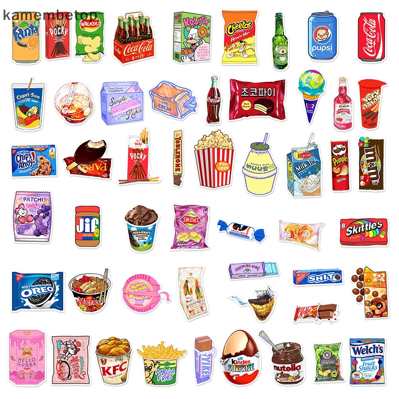 Bộ 50 Miếng Dán Trang Trí Điện Thoại Chống Thấm Nước