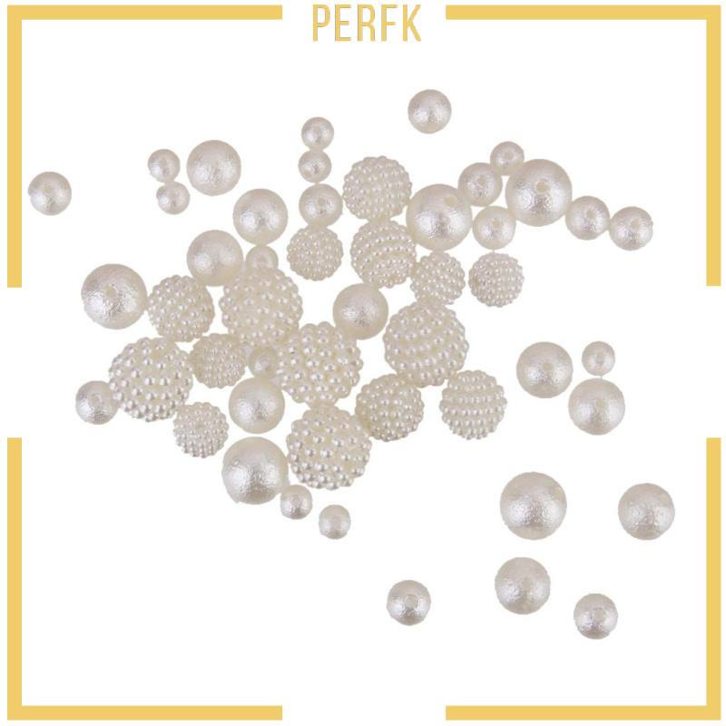 Bộ 50 Hạt Ngọc Trai Trắng Nhiều Kích Thước Dùng Làm Trang Sức Thủ Công