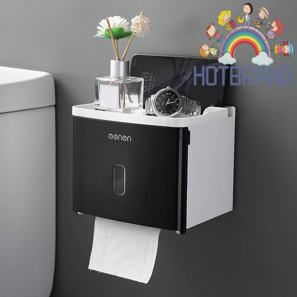 Giá Đỡ Cuộn Giấy Vệ Sinh Không Cần Đục Lỗ Cho Phòng Tắm