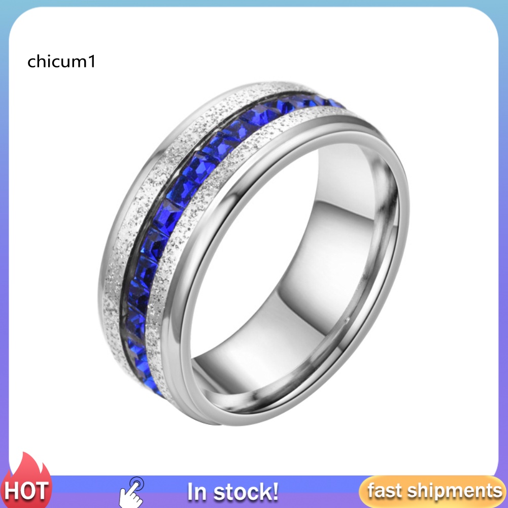 Nhẫn Đính Đá Zircon Hình Vuông Lấp Lánh Thời Trang Cho Nữ