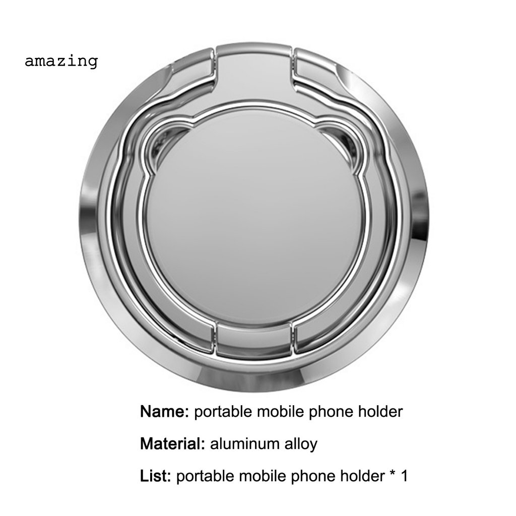 Giá Đỡ Điện Thoại Dạng Nhẫn Hình Gấu Đáng Yêu Có Thể Gập Lại