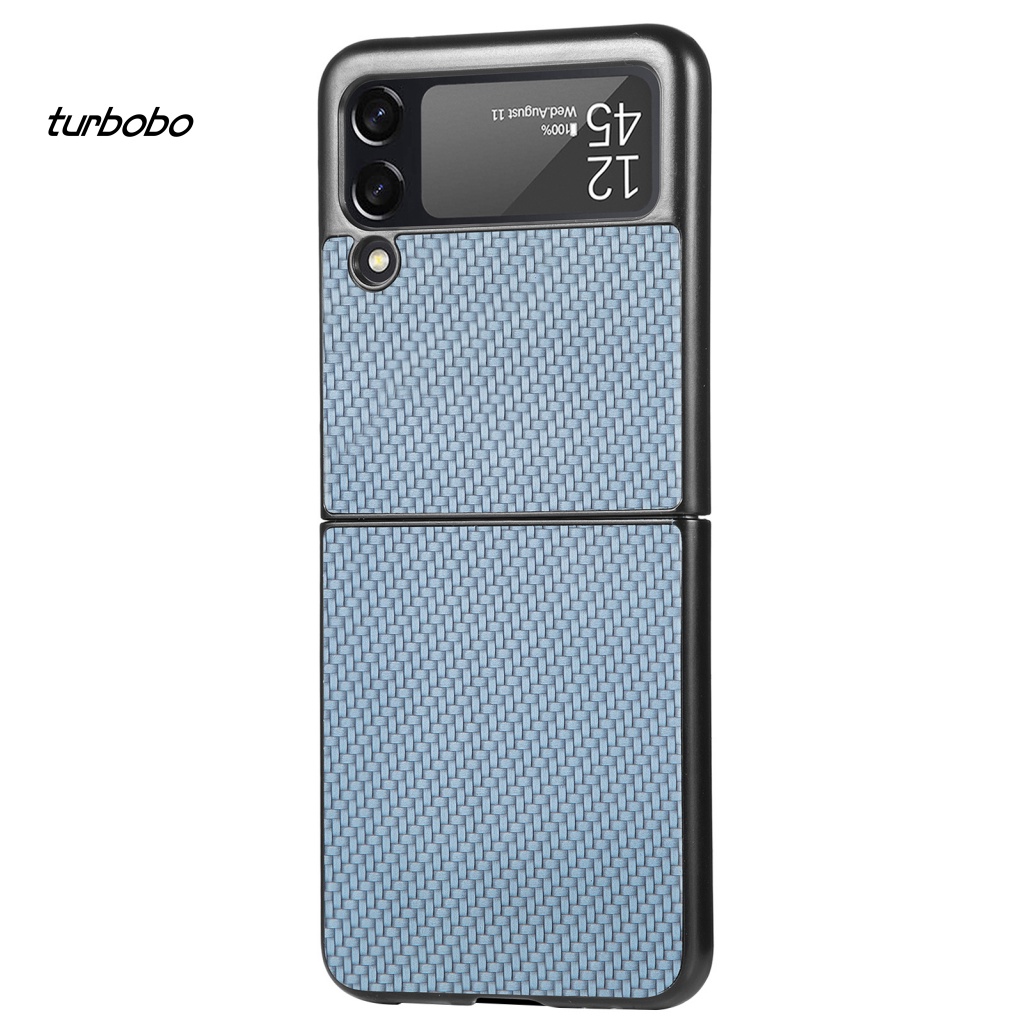Ốp Điện Thoại Cứng Họa Tiết Sợi Carbon Siêu Mỏng Chống Trượt Chống Trầy Cho Samsung Galaxy Z Flip4