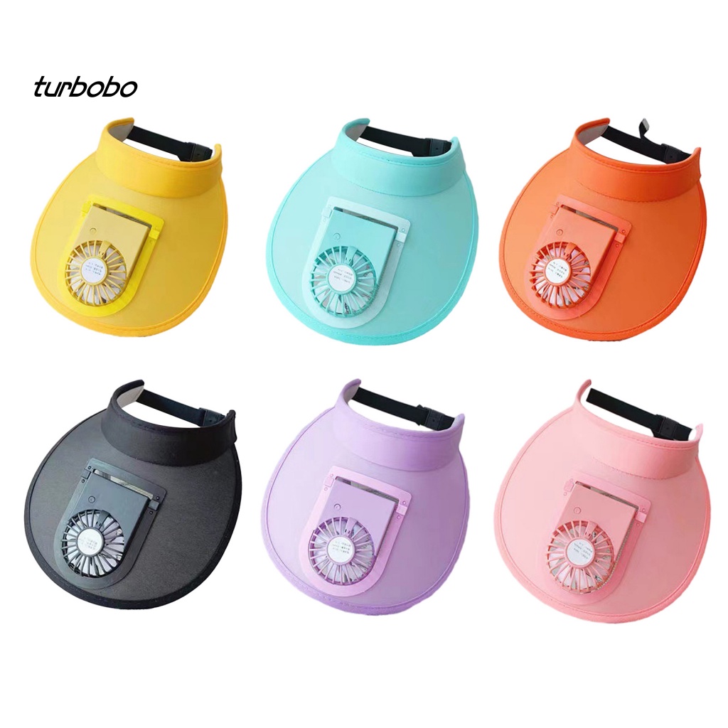 Nón Rộng Vành Chống Nắng 3 Tốc Độ Bằng Polyester Siêu Nhẹ Màu Trơn Tùy Chỉnh Kèm Quạt Tiện Dụng Cho Nữ