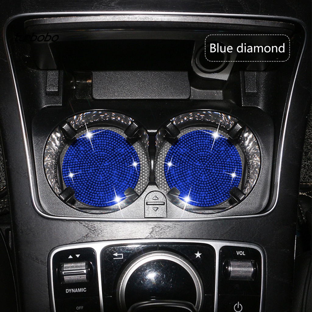 Đế Lót Ly Tròn Dày Dặn Đính Đá Chống Trầy Chịu Nhiệt Dùng Hàng Ngày Cho Xe Hơi