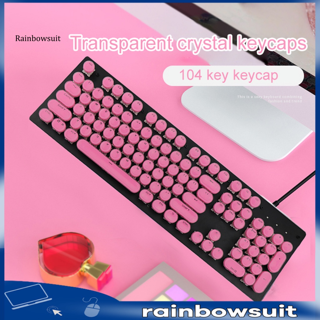 Set 104 Nút Bàn Phím Cơ Hình Tròn Chống Mòn Thay Thế Thông Dụng Cho Máy Tính PC