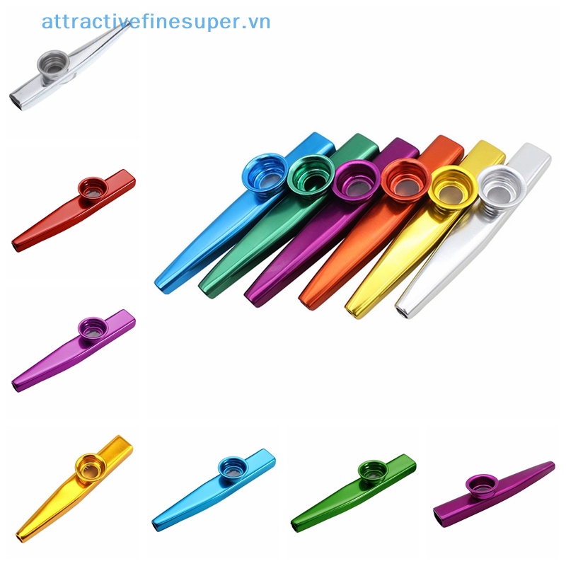Afs Nhạc Cụ Sáo Kazoo Bằng Kim Loại 6 Màu Quà Tặng Cho Trẻ Em
