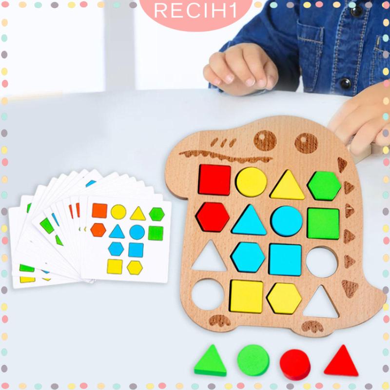 Bộ Đồ Chơi Bằng Gỗ Kèm 15 Tấm Thẻ Cảm Biến Màu Sắc Cho Bé