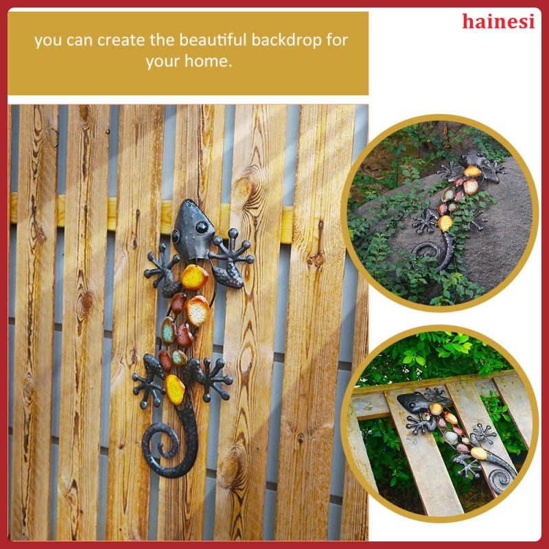 Tượng Thằn Lằn Kim Loại Treo Tường Trang Trí Phong Cách Vintage