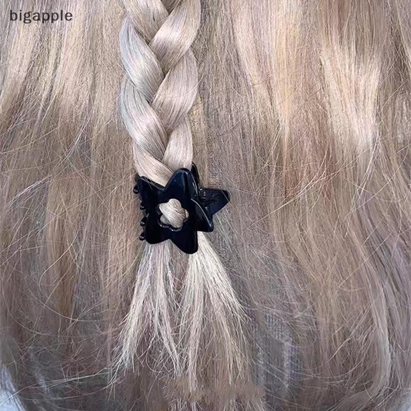 Bigapple 1 Kẹp Tự Làm Hình Ngôi Sao Năm Cánh Màu Đen Phong Cách Punk Cho Nữ RDG