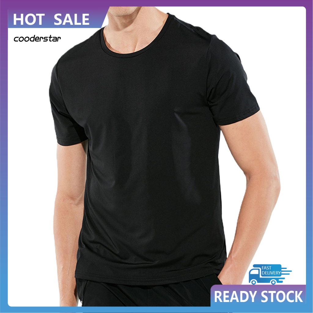 Áo Thun Thể Thao Màu Sắc Trơn Chống Thấm Nước Nhanh Khô Thời Trang Mùa Hè Cho Nam