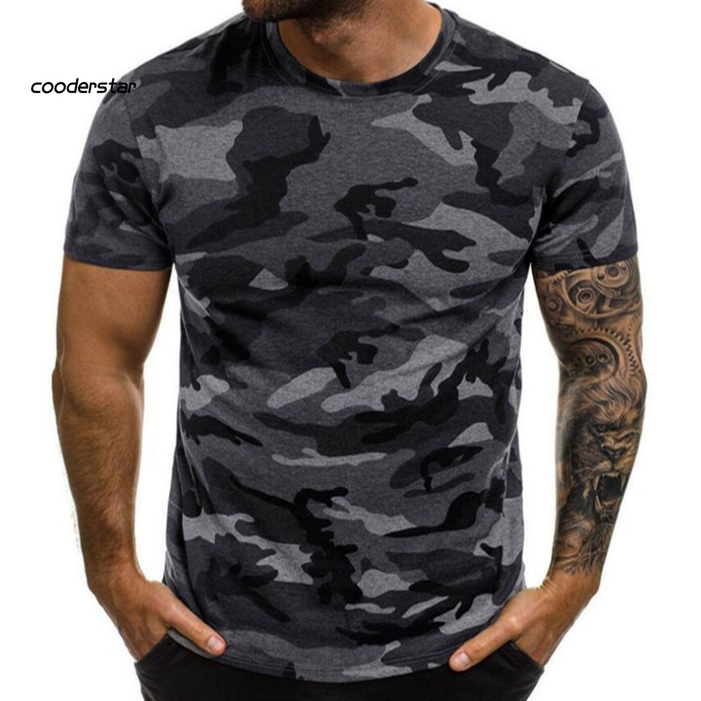 Áo Thun Tay Ngắn Dáng Ôm In Họa Tiết Rằn Ri Thời Trang Mùa Hè Cho Nam