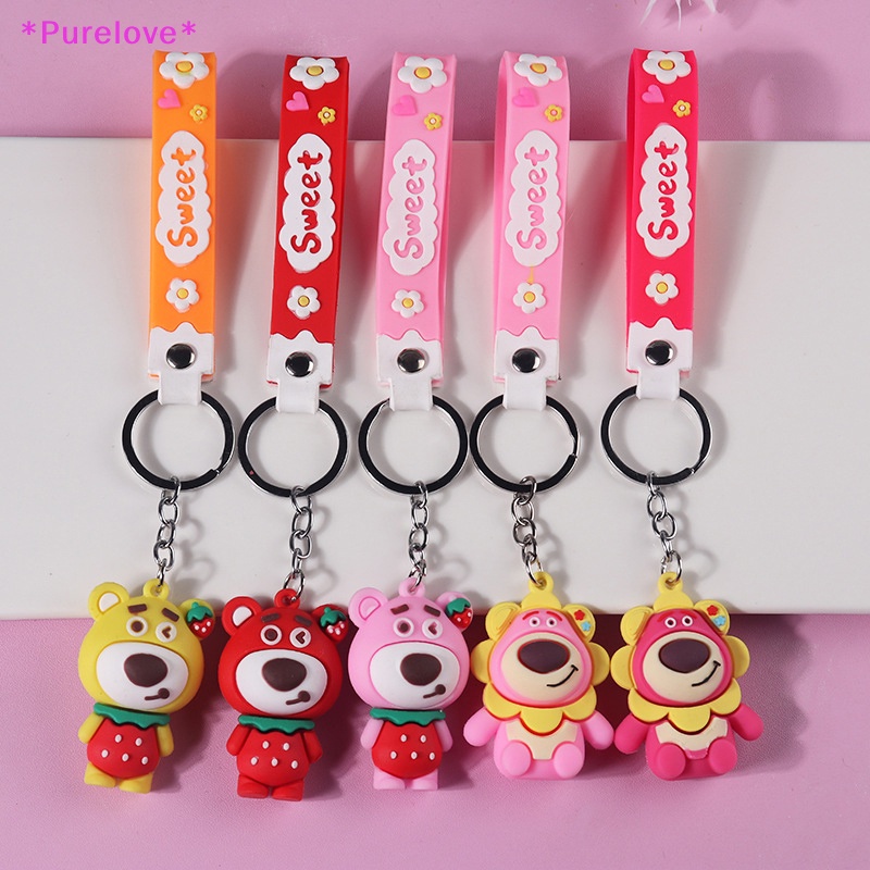 Móc Khóa Hình Gấu 3D Bằng PVC Mềm Dễ Thương Mới