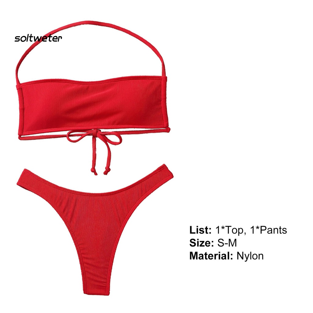 Bộ Bikini 2 Mảnh Màu Sắc Thời Trang Gợi Cảm Cho Nữ